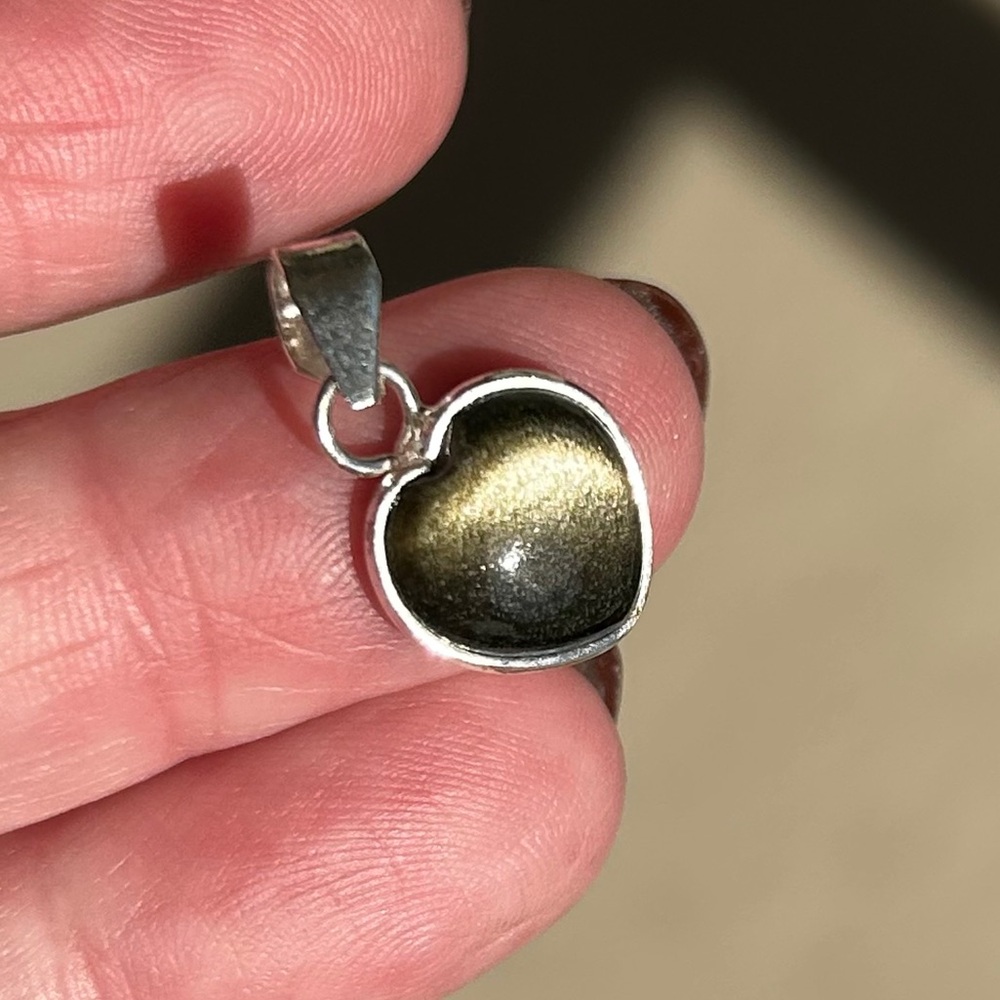 925 Sterling Silver Black Sheep Heart Pendant